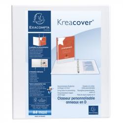 Продукт Exacompta Папка Kreacover, А4, с 4 ринга, 3 джоба, 64 mm, бяла