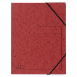 Канцеларски продукт Exacompta Папка, картонена, с ластик, червена
