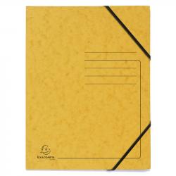 Канцеларски продукт Exacompta Папка, картонена, с ластик, жълта