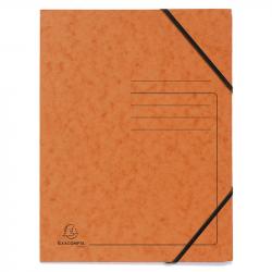 Канцеларски продукт Exacompta Папка, картонена, с ластик, оранжева