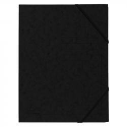 Канцеларски продукт Exacompta Папка, картонена, с ластик, черна