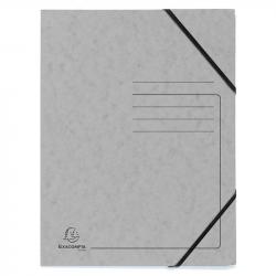 Канцеларски продукт Exacompta Папка, картонена, с ластик, сива