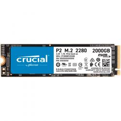 Хард диск / SSD Crucial SSD Crucial P2 2000GB 3D NAND NVMe PCIe M.2 SSD, 2400-1900 MB-s, EAN: 649528902320