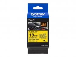 Касета за етикетен принтер BROTHER TZEFX641 18mm BLACK ON YELLOW FLEXIBLE ID