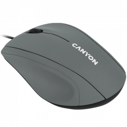 Мишка CANYON CNE-CMS05DG, Wired Optical Mouse with 3 keys, DPI 1000 With 1.5M USB cable, Grey