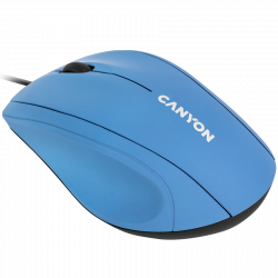Мишка CANYON CNE-CMS05BX, Wired Optical Mouse with 3 keys, DPI 1000, Light Blue