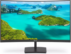 Монитор Philips 271E1SCA, 27" Full HD, 16:9, VA, 4 ms GtG, 75 Hz, 250 cd/m2, 2х 3W, HDMI, VGA