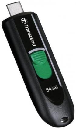 Transcend 64GB, USB3.2, Pen Drive, Type-C, Capless, Black