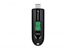 USB флаш памет Transcend 256GB, USB3.2, Pen Drive, Type-C, Capless, Black