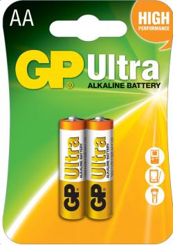 Батерия Алкална батерия GP ULTRA LR6 AA -2 бр. в опаковка- 1.5V GP, GP15AU