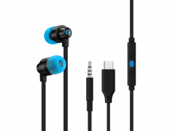 Слушалки Геймърски слушалки с микрофон Logitech G333 In-ear 3.5 mm + USB-C adapter