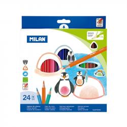 Канцеларски продукт Milan Цветни моливи Triangular, 24 цвята