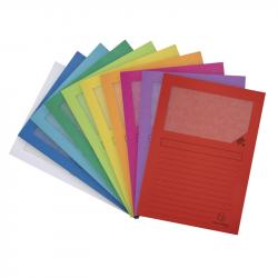 Канцеларски продукт xacompta Папка за картотека, L-образна, с прозорец, 120 g-m2, 22 x 31 cm, 10 броя