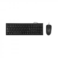 Клавиатура Wesdar Комплект - клавиатура и мишка KM5, с кабел, USB, черни