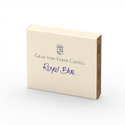 Продукт Graf von Faber-Castell Патрон за писалка, кралскосиньо мастило, 6 броя