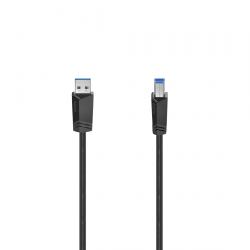 Кабел HAMA USB 3.0 -A мъжко -B мъжко, 1.5 м, 1 звезда