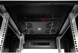 Шкаф за техника - Rack Network rack cabinet 600x600 mm, glass door, black, Elegant Pro