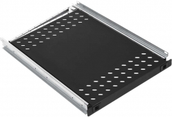 Тава/Рафт Телескопична тава за комуникационен шкаф с 1000 mm дълбочина, черна на най-ниска цени