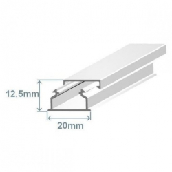 Кабелен канал 20 x 12.5 мм с двойнолепяща лента