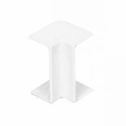 Елемент Вътрешен ъгъл за ПВЦ кабелен канал с размер 50 х 20 мм, бял