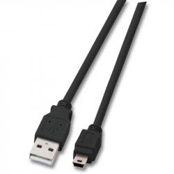 Кабел/адаптер USB 2.0 Connection cable, A Plug to Mini-B Plug, black 1,8