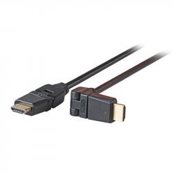 Кабел/адаптер HDMI HighSpeed connection cable, Plug Type A - Plug Type A, 360° Rotation, black