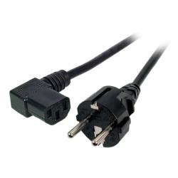 Кабел/адаптер Power cable Schuko CEE7/7 180° - C13 90°, 10A, black