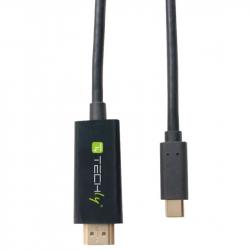 Кабел USB-C мъжки към HDMI 2.0 4K мъжки, 2 м, черен