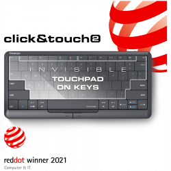 Клавиатура Prestigio Click&Touch 2, wireless multimedia smart keyboard with touchpad