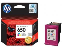 Касета с мастило HP 650 original Ink cartridge CZ102AE BHK tri-colour standard capacity 200 pages