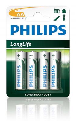 Батерия PHILIPS battery longlife AA  4TK-PK