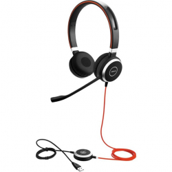 Слушалки Jabra EVOLVE 40 UC, жични с кабел, микрофон, върху ухо, черен цвят