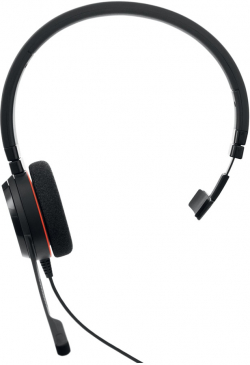 Слушалки JABRA Evolve 20 Mono MS, USB-C, Over-Ear, 1.2m кабел, Черни