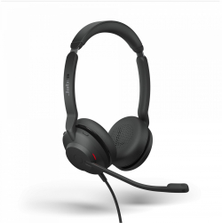 Слушалки Jabra Evolve2 30, USB-А кабел, защита на слуха, Черни