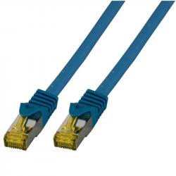 Медна пач корда RJ45 Пач корда S/FTP, Cat.6A, LSZH, Cat.7 Raw cable, синя