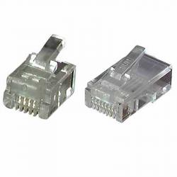Конектор / букса Пакет от 100 бр. конектори RJ11 6P4C за плосък кабел