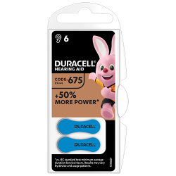 Батерия DURACELL ZA675 6 бр. бутонни за слухов апарат в блистер