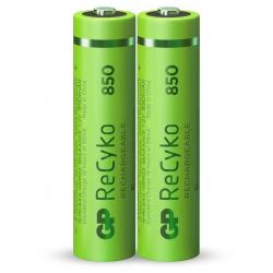 Батерия Акумулаторна Батерия GP R03 AAA 850mAh NiMH 85AAAHCE-EB2 RECYKO, 2 бр. в опаковка