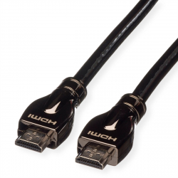 Кабел/адаптер ROLINE 11.04.5686 :: HDMI Ultra HD кабел, Ethernet, ARC, 3D, M-M, черен, 15 м