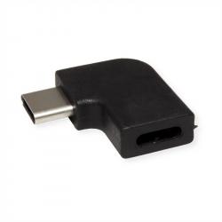 Кабел/адаптер VALUE 12.99.2996 :: USB 3.2 Gen 2 адаптер, Type C - C, M-F, 90° ъгъл, черен