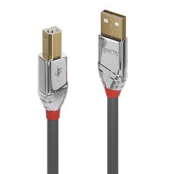 Кабел/адаптер LINDY LNY-36645 :: USB 2.0 кабел, 1x Type A, 1x Type B, Cromo Line, 7.5 м