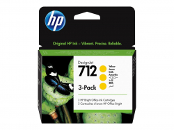 Касета с мастило HP 712 3-Pack 29-ml Yellow DesignJet Ink Cartridge на най-ниска цени