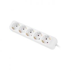 Контакт Lanberg power strip 1.5m, 5 sockets, french quality-grade copper cable, white