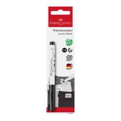 Канцеларски продукт Faber-Castell Маркер Laundry, черен, в блистер