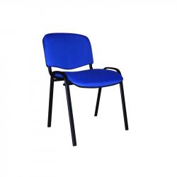 Посетителски стол ISO Black, текстил, метална основа, до 120 kg, син