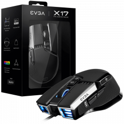 Мишка EVGA X17 Gaming Mouse, Wired, Black, Customizable, PIXART 3389 Optical Senso