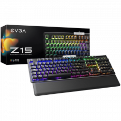 Клавиатура EVGA Z15 RGB Gaming Keyboard, RGB Backlit LED, Hot Swappable Mechanical