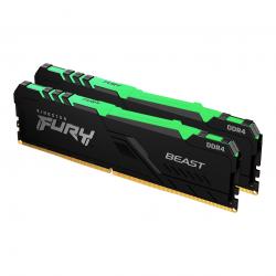 Памет Памет Kingston FURY Beast Black RGB 32GB(2x16GB) DDR4 PC4-25600 3200MHz