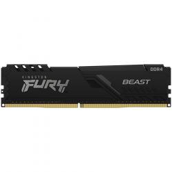 Памет Kingston 8GB 3600MT-s DDR4 CL17 DIMM FURY Beast Black, EAN: 740617319798