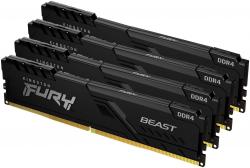 Памет Памет Kingston FURY Beast Black 32GB(4x8GB) DDR4 PC4-28800 3600MHz CL17 KF436C17BBK4-32